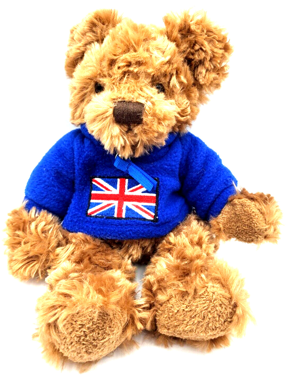 Russ Berrie ARCHIE Teddy Bear Plush UK Union Jack Sweater 9.5"
